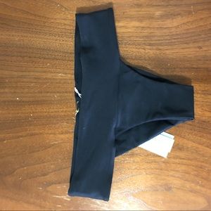 San Lorenzo Black Thong Belt Bottoms